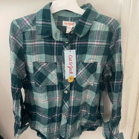 Cat & Jack Girls Flannel - Picture 1 of 3